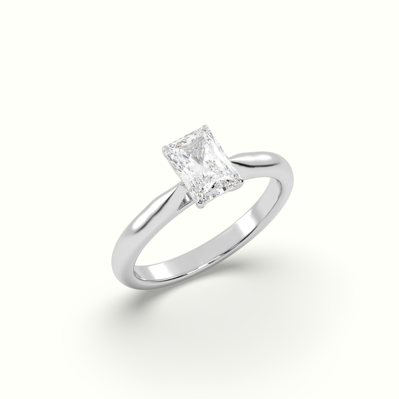 18k white gold  charming emerald diamond ring