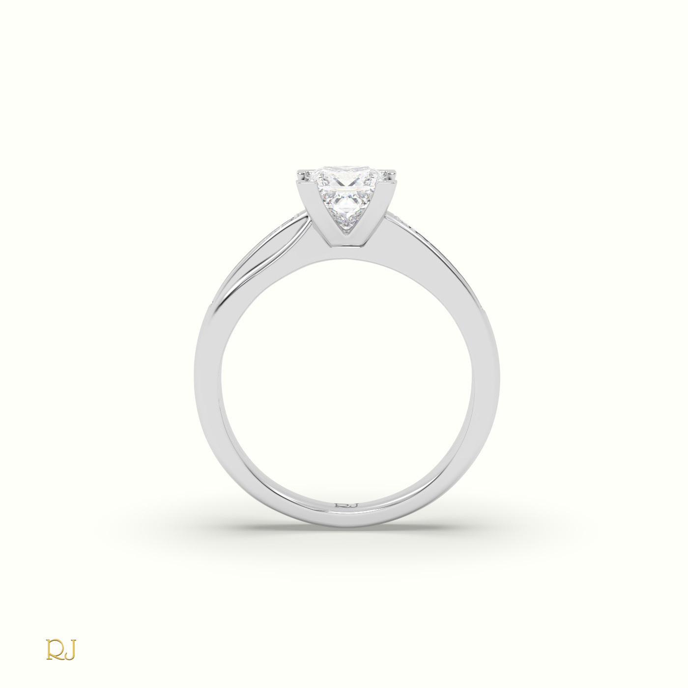 18k white gold  charming emerald diamond ring