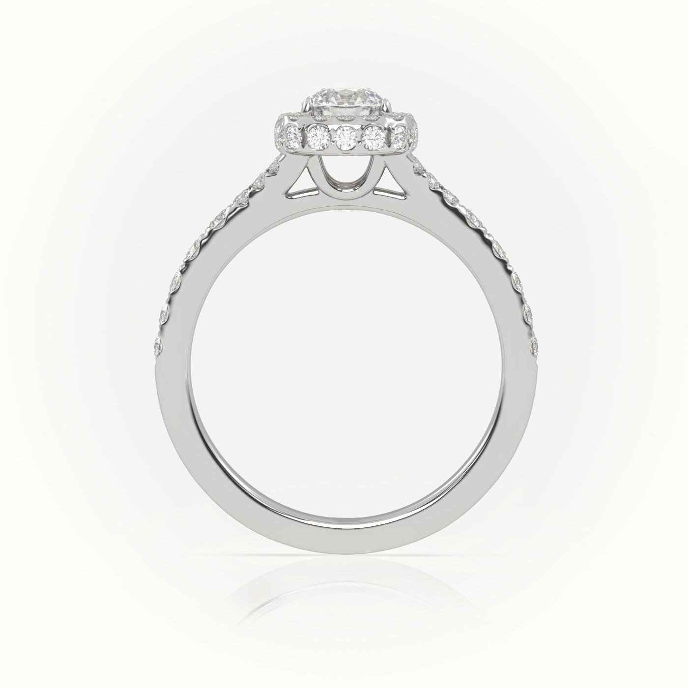 18k white gold  charming emerald diamond ring Photos & images