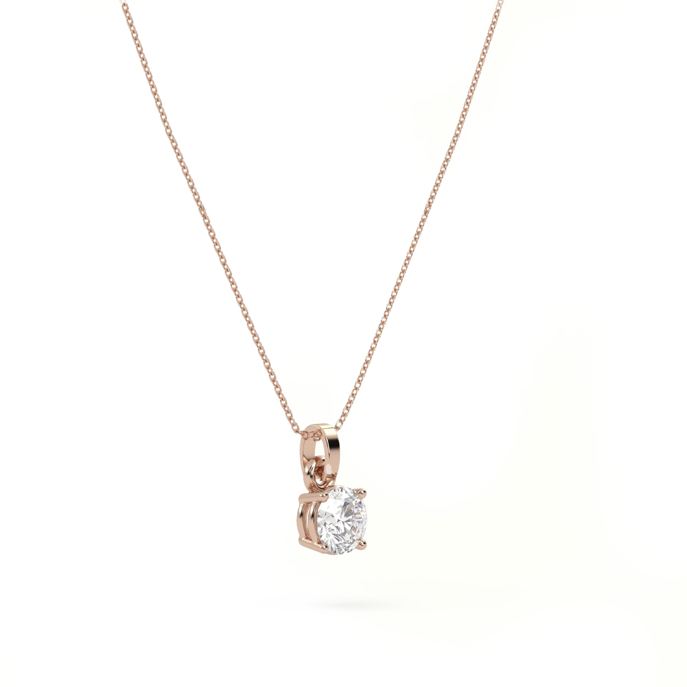 18k white gold  cushion with halo pendant- natural Photos & images