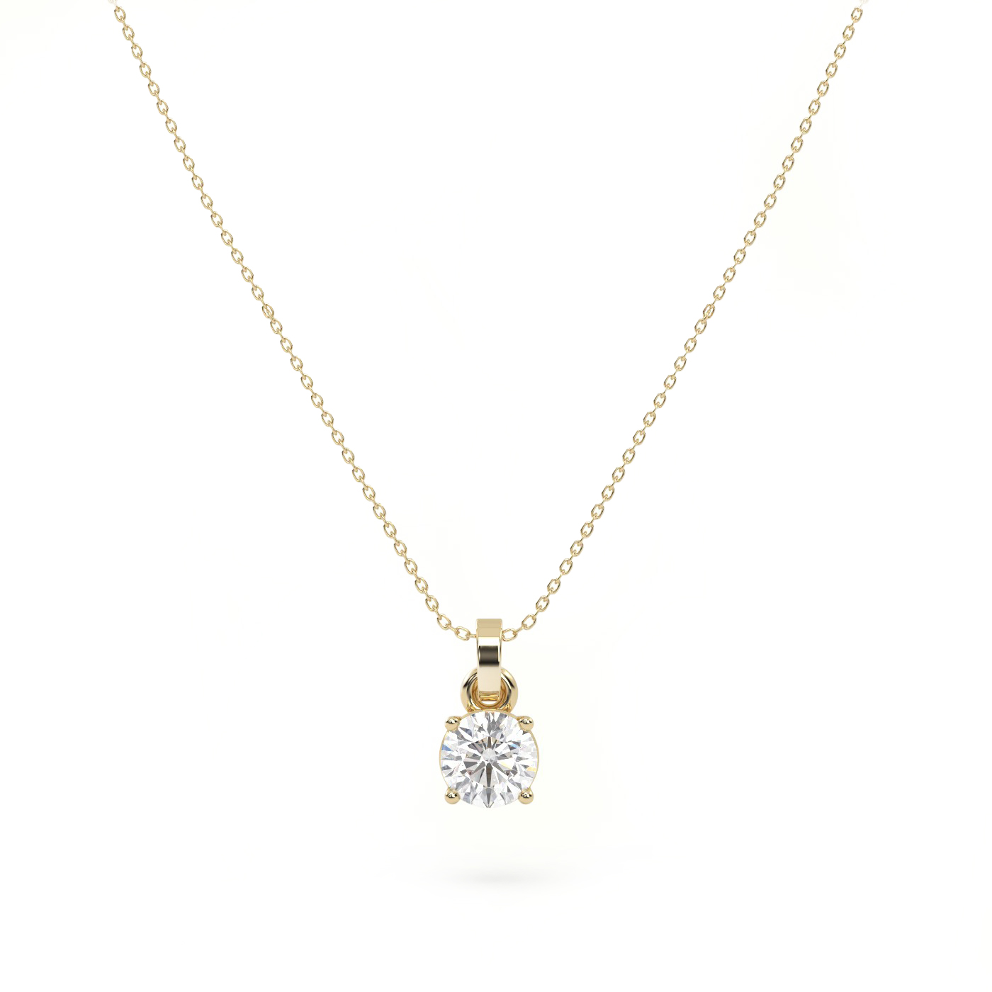18k white gold  cushion with halo pendant- natural Photos & images