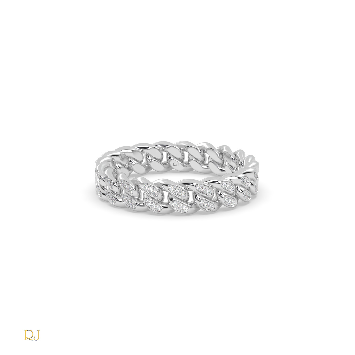 18k white gold  cuban diamond ring – 18k gold or platinum band with 120 round diamonds (0.24ct total) Photos & images