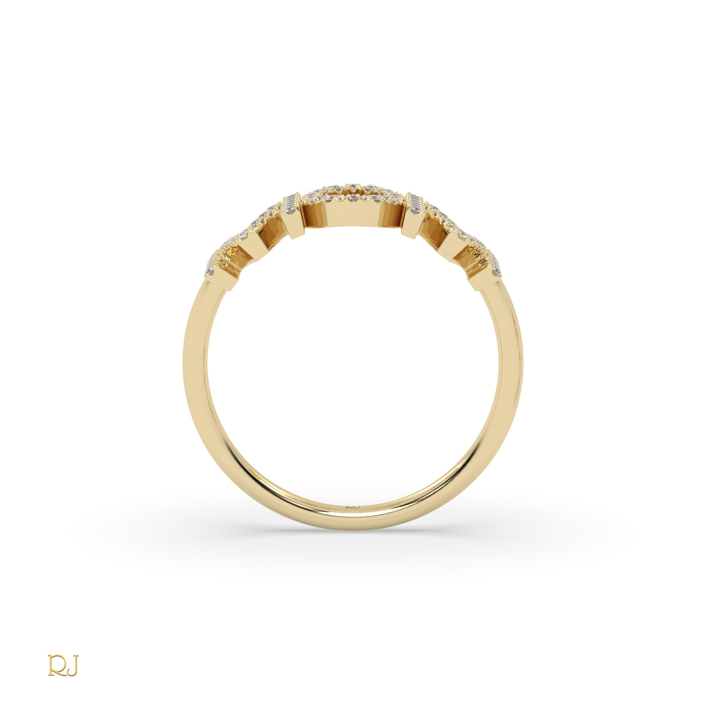18k yellow gold  diamond mom ring in 18k gold or platinum – 0.16 tcw